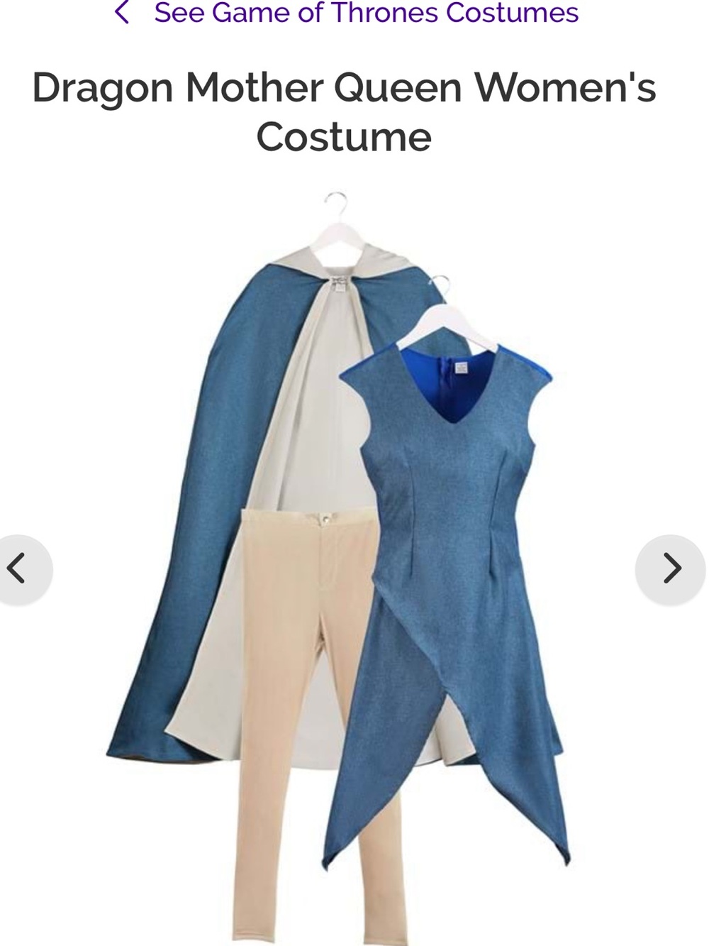 Queen mother of dragon Daenerys Costume Set